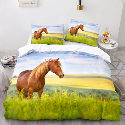 Cutom Bettbezug-Set Muster Chic Bettbezug King Size für Teenager Erwachsene Bettwäsche-Set mit Kissenbezügen M1117