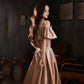 Robe de soirée longue en satin avec joli nœud 10382