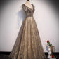 Elegantes langes Abendkleid aus Tüll mit Pailletten 10230