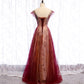 Stylish tulle sequins long prom dress evening gown  10003
