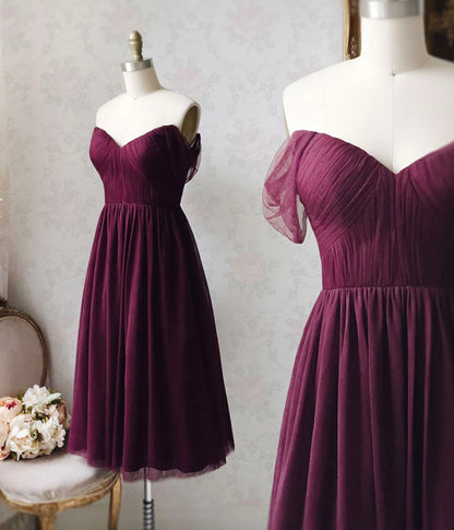 Lila Tüll kurzes Ballkleid Partykleid 8422