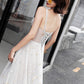 Stylish sweetheart neck tulle long prom dress, evening dress  10155