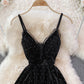 Sexy V-Ausschnitt, kurzes A-Linien-Kleid, modisches Kleid 10893
