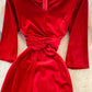 Robe longue en velours à col en V élégante Fahsion Dress 10938