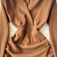 Robe sexy à manches longues et col en V 10842 