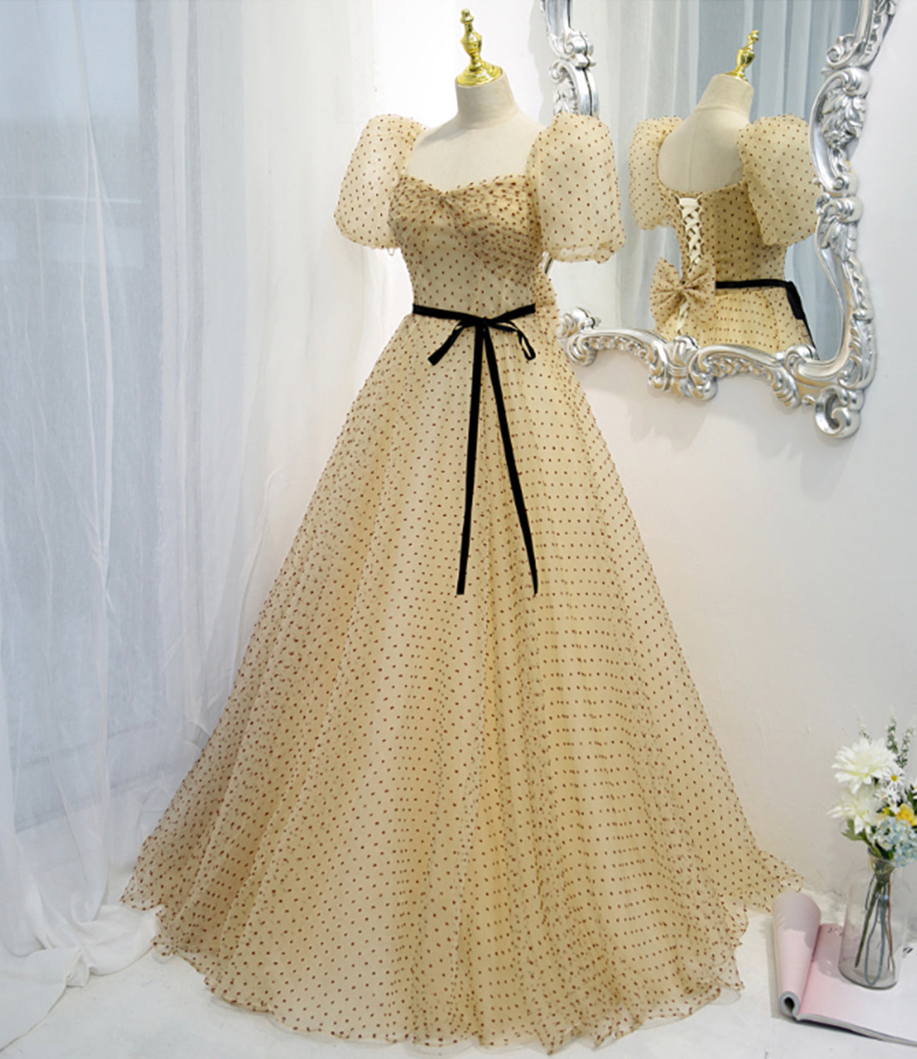 Schönes Tüll langes A-Linie Ballkleid Abendkleid 8821