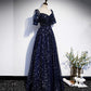 Blaues langes Ballkleid aus Tüll blaues Abendkleid 8425