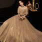 Cute tulle long prom dress A line evening gown  10177