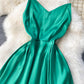 Süßes unregelmäßiges Kleid in A-Linie Grünes Modekleid 10788