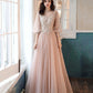 Süßes langes Ballkleid aus Tüllspitze A-Linie Abendkleid 10554