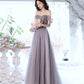 Süßes Tüll Perlen langes Ballkleid A-Linie Abendkleid 10319