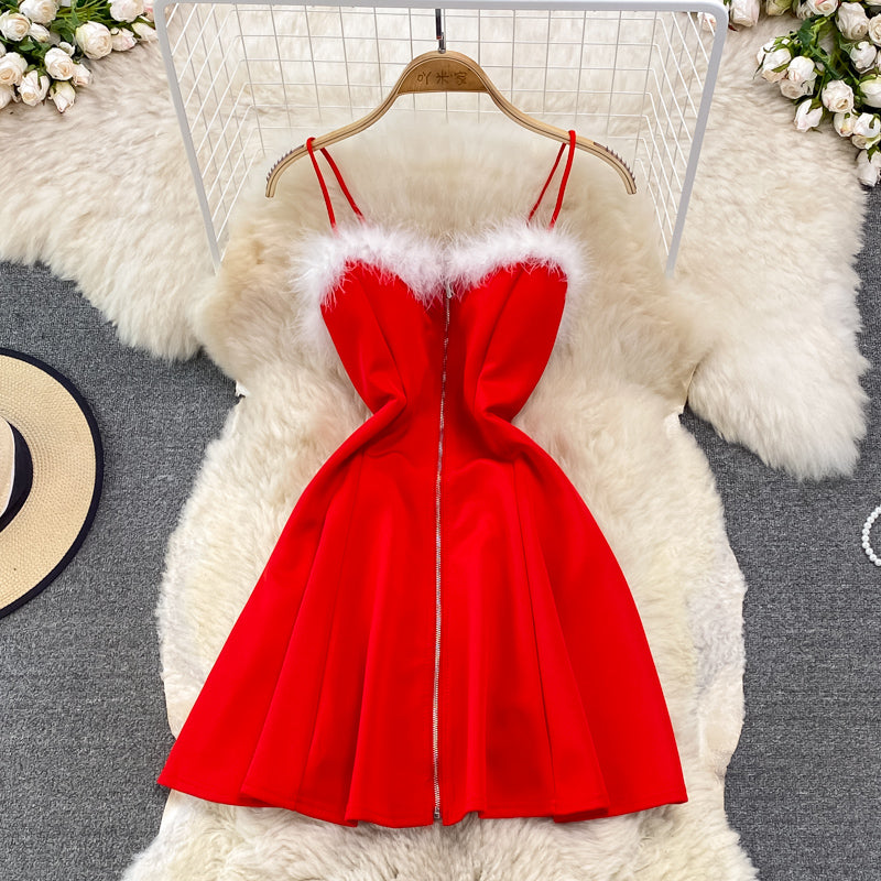 Jolie robe de Noël coupe A 10785