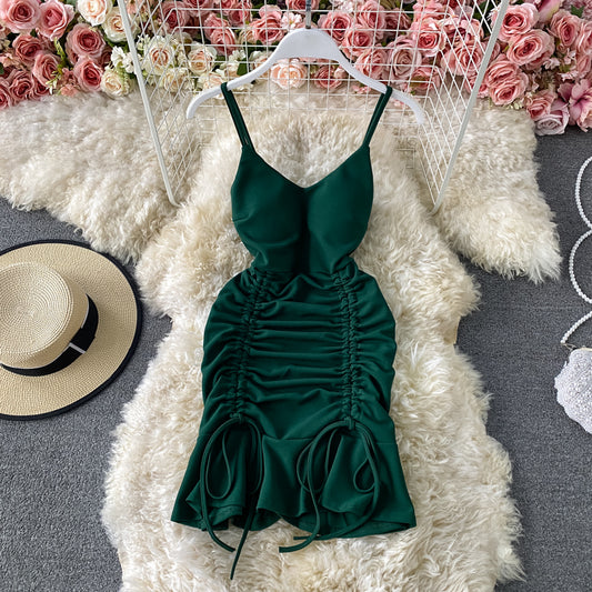 Sexy V-Ausschnitt, kurzes Kleid, modisches Kleid 10700