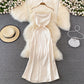 Simple Satin Short Dress Fashion Dress  10792