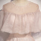 Robe de soirée longue en tulle rose avec ligne A 8707
