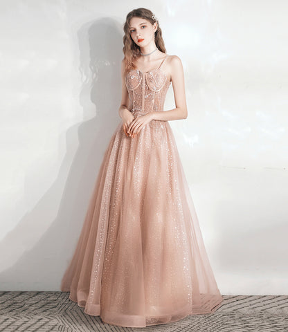 Süßes Tüll-Spitzen-langes A-Linien-Abschlussballkleid-Abendkleid 10392