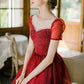 Burgundy Sparkling Beaded A-line Long Tulle Elegant Ball Gown Evening Dress 8645