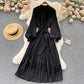 Simple Chiffon Long Sleeve Dress A Line Fashion Dress  10845