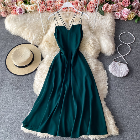 Einfaches kurzes Kleid in A-Linie Modekleid 10867