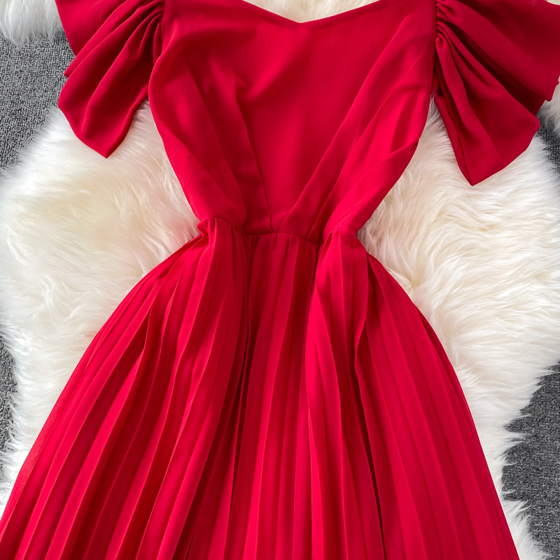 Süßes kurzes Kleid aus Chiffon Modekleid 10757