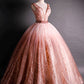 A line tulle sequins long ball gown dress formal dress  8590