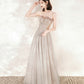 Cute tulle long A line prom dress evening dress  10544
