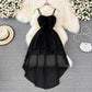 Weißes unregelmäßiges trägerloses Sommerkleid 11004