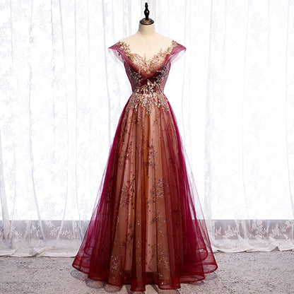 Stylish tulle sequins prom dress formal dress  8239