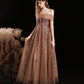 Ballkleid Abendkleid 10412 aus glänzendem Tüll mit Pailletten in Teelänge