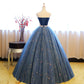 Blaues Tüll-Spitzen langes Ballkleid blaues Abendkleid 8622