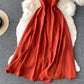 Robe courte trapèze à col en V et à la mode 10826