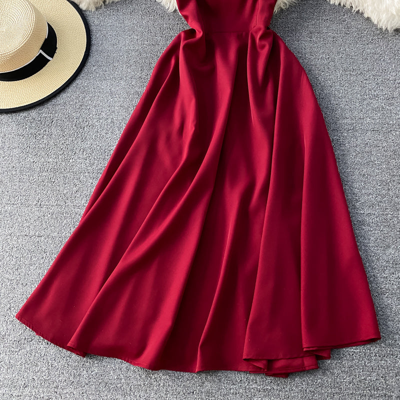 Einfaches kurzes Kleid in A-Linie Fashion Ddress 10878