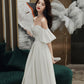 Einfaches A-Linie langes weißes Ballkleid weißes Abendkleid 10338
