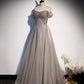 Robe de soirée longue élégante en tulle et dentelle 10140