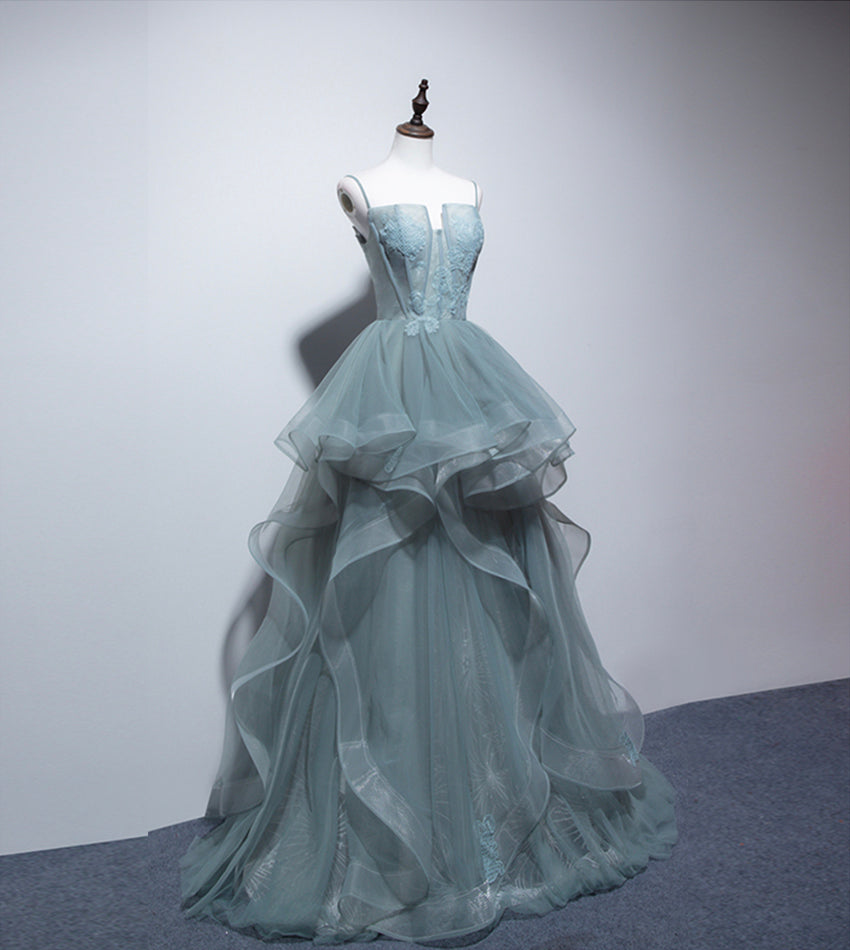 A line tulle lace long ball gown dress formal dress  8548