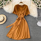 Simple V Neck Short Dress Fashion Dress  10865