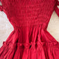 Robe courte rouge coupe A pour fille tendance 10800