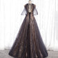 Stylish tulle sequins long prom dress evening gown  10007