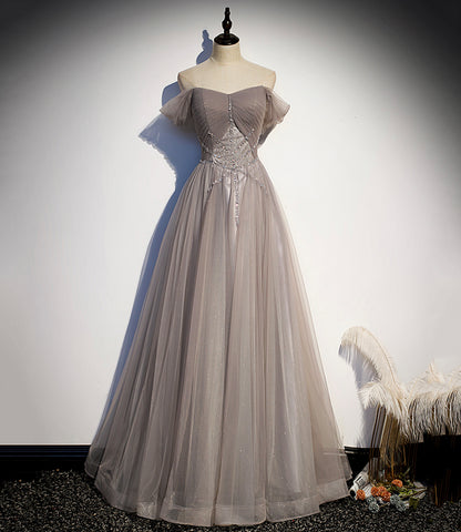 Robe de soirée longue élégante en tulle et dentelle 10140