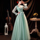Grünes langes Ballkleid aus Tüll Spitze grünes Abendkleid 10535