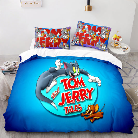 Cutom Duvet Cover Set Pattern Chic Comforter Cover King Size for Teens Adults Bedding Set with Pillowcases  MHLS3001