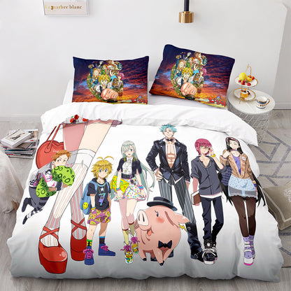 Cutom Duvet Cover Set Pattern Chic Comforter Cover King Size for Teens Adults Bedding Set with Pillowcases  QZZ3002