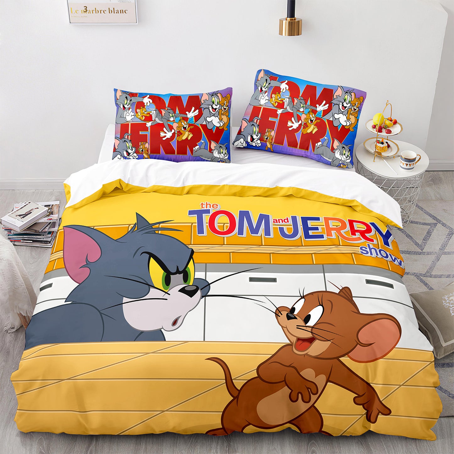 Cutom Bettbezug-Set Muster Chic Bettbezug King Size für Teenager Erwachsene Bettwäsche-Set mit Kissenbezügen MHLS3003