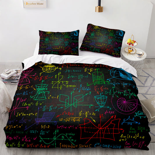 Cutom Duvet Cover Set  Pattern Chic Comforter Cover King Size for Teens Adults Bedding Set with Pillowcases   GS3003