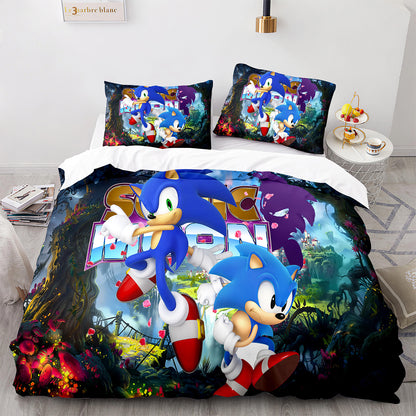 Cutom Duvet Cover Set Pattern Chic Comforter Cover King Size for Teens Adults Bedding Set with Pillowcases  SNK3004