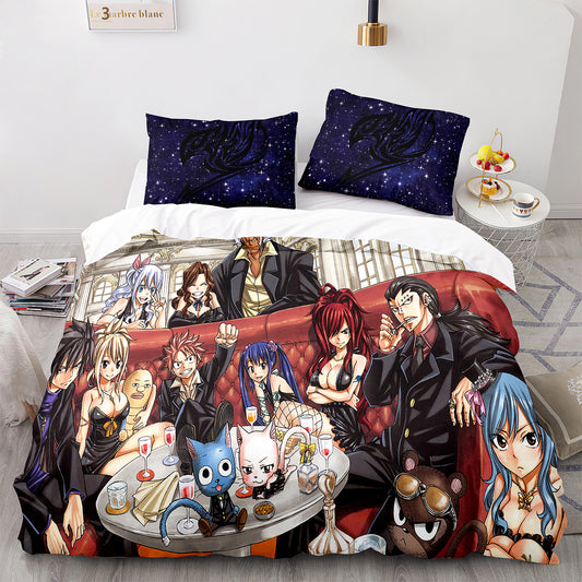 Cutom Duvet Cover Set Pattern Chic Comforter Cover King Size for Teens Adults Bedding Set with Pillowcases  YJ3004