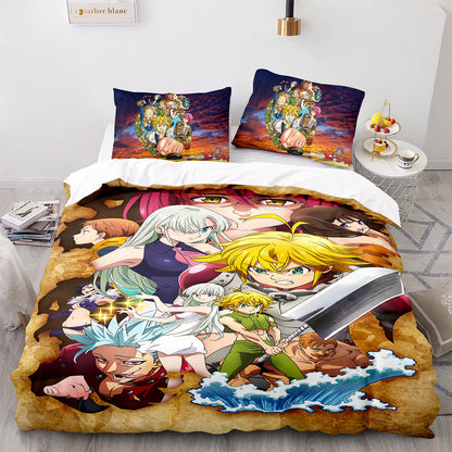 Cutom Bettbezug-Set Muster Chic Bettbezug King Size für Teenager Erwachsene Bettwäsche-Set mit Kissenbezügen QZZ3005