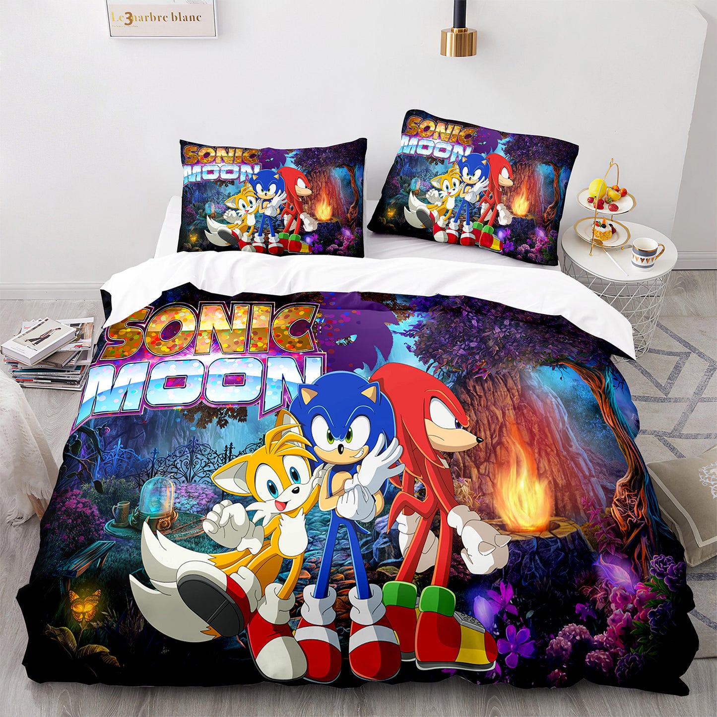Cutom Duvet Cover Set Pattern Chic Comforter Cover King Size for Teens Adults Bedding Set with Pillowcases  SNK3006