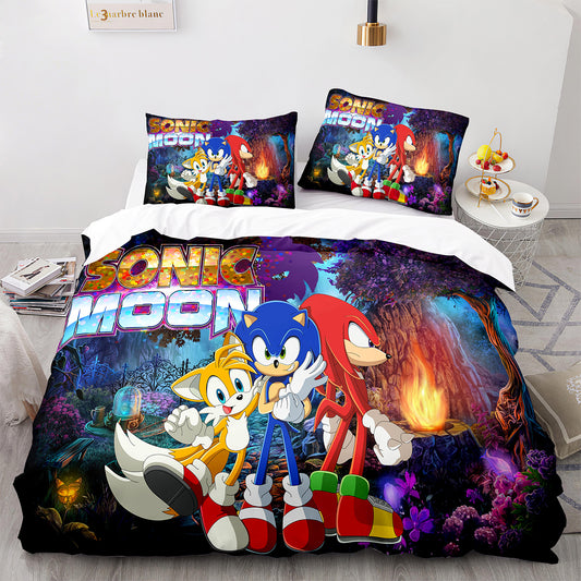 Cutom Duvet Cover Set Pattern Chic Comforter Cover King Size for Teens Adults Bedding Set with Pillowcases  SNK3006