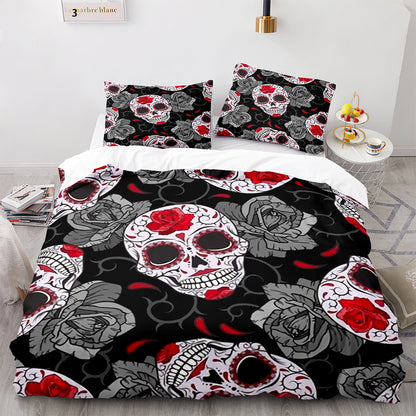 Cutom Bettbezug-Set Muster Chic Bettbezug King Size für Teenager Erwachsene Bettwäsche-Set mit Kissenbezügen KL3007